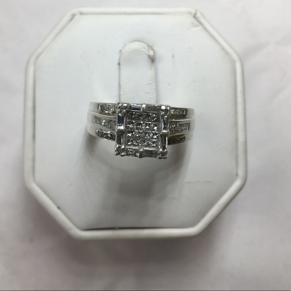 Jewelry - engagement diamonds ring silver 0.75 ct w